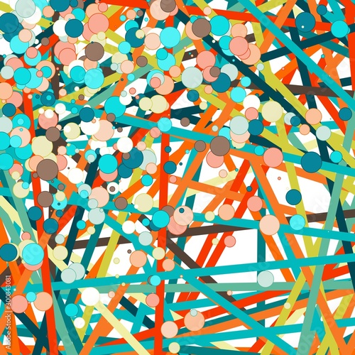 Colorful Lines Random Distribution Computational Generative Art background illustration