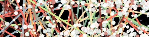 Colorful Lines Random Distribution Computational Generative Art background illustration