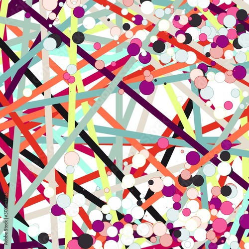 Colorful Lines Random Distribution Computational Generative Art background illustration