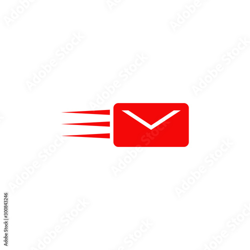 Mail letter icon logo design template