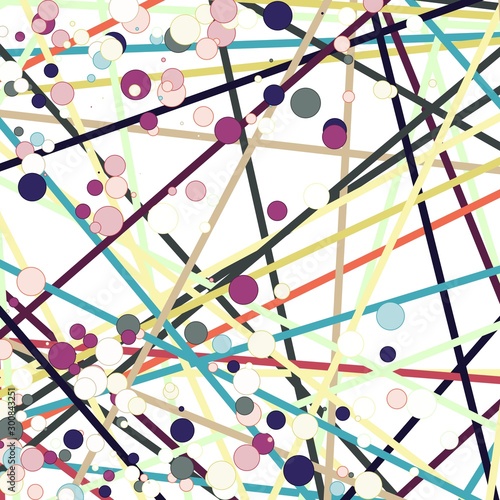 Colorful Lines Random Distribution Computational Generative Art background illustration