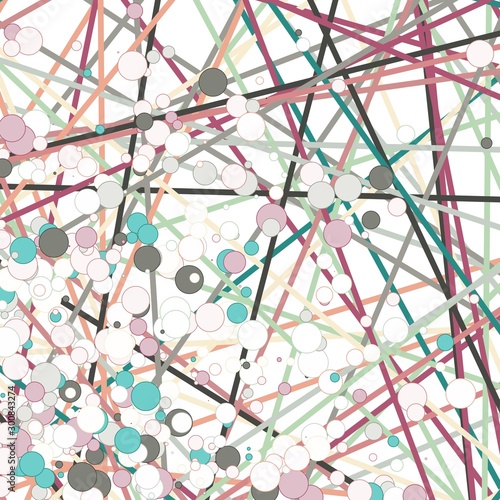 Colorful Lines Random Distribution Computational Generative Art background illustration