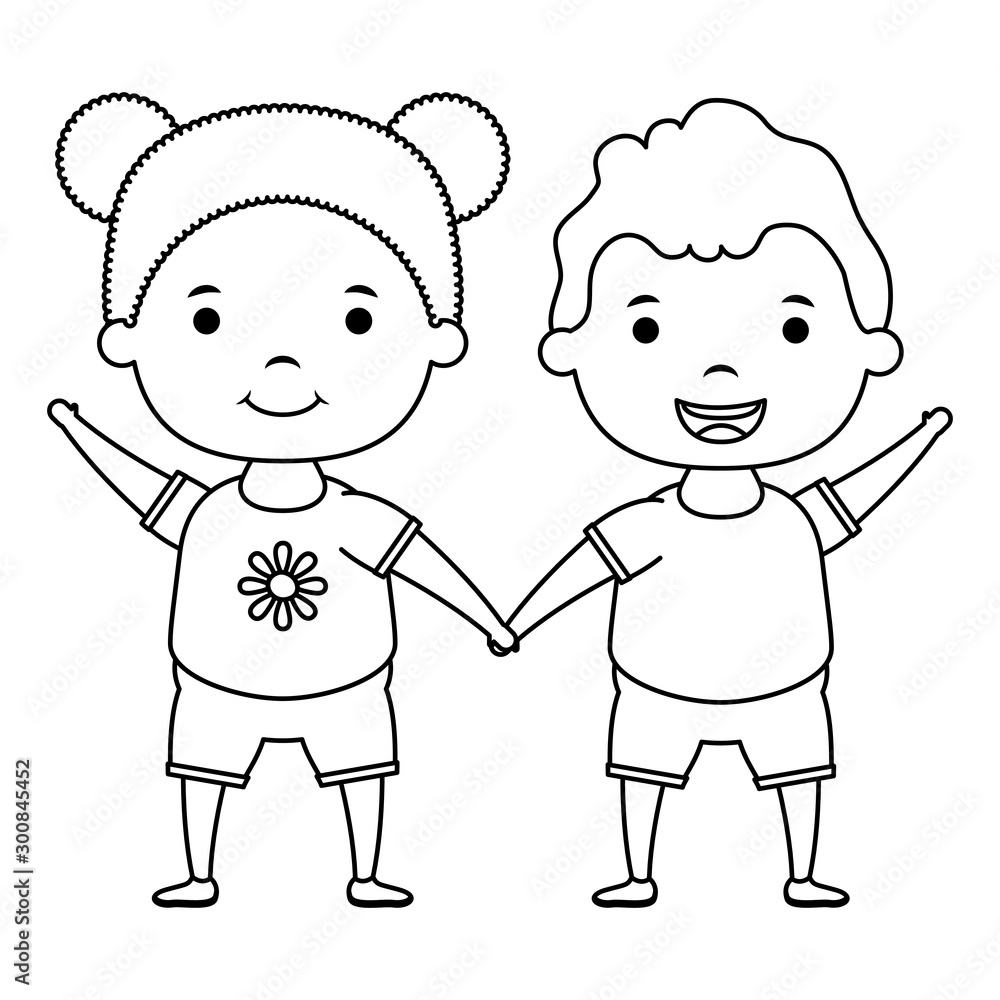 cute little kids couple comic characters cute little kids couple comic characters