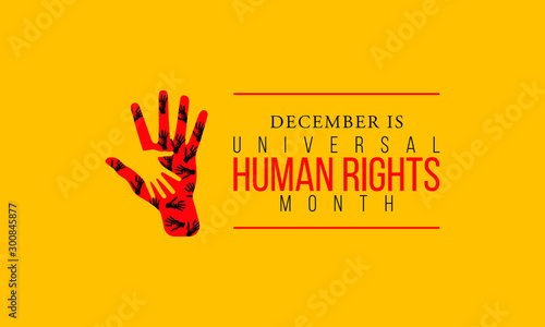 Vector illustration on the theme of Universal Human rights month of December.
