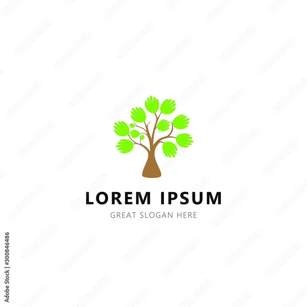 tree icon logo design template. vector illustration