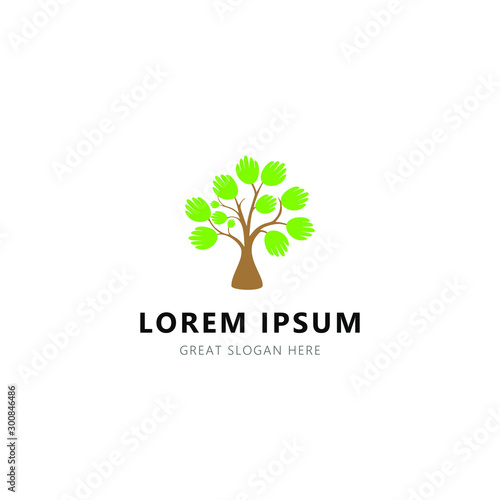 tree icon logo design template. vector illustration