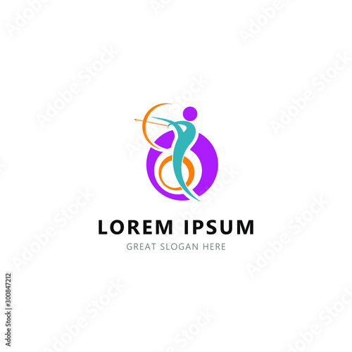 Archery Logo Icon Template. vector illustration