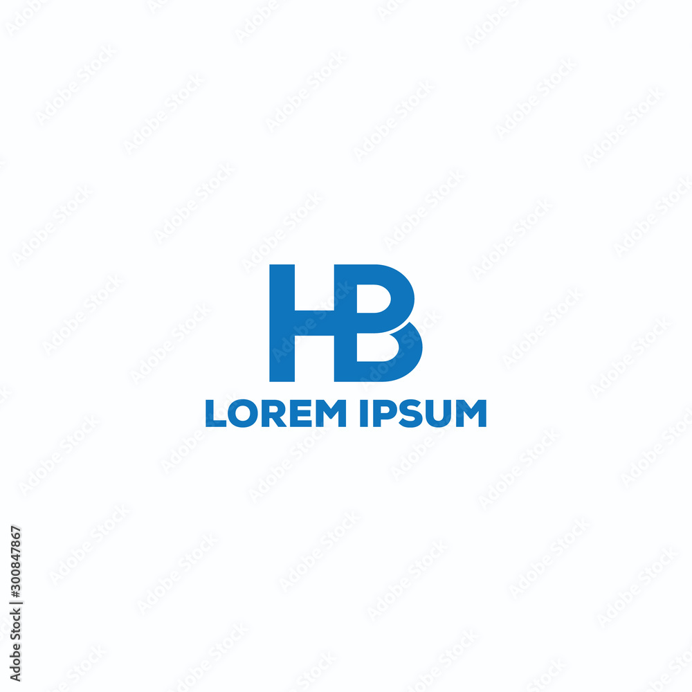 HB/HBP letter logo design template fully editable vector