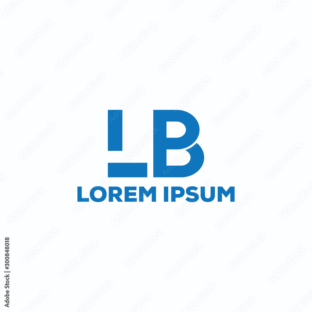 LB/LBP letter logo design template fully editable vector