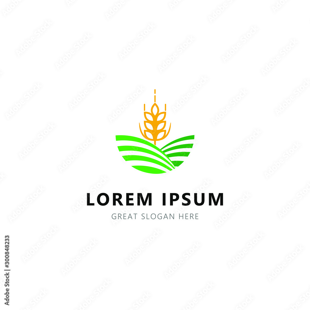 agriculture logo design template. vector illustration