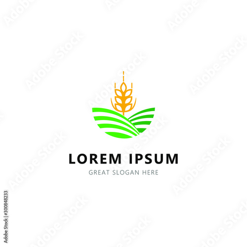agriculture logo design template. vector illustration