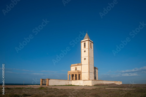 iglesia de las salinas en el parque natural del cabo de gata, Almería	 photo