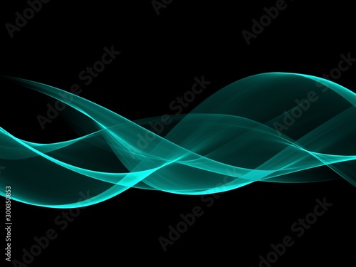 Abstract Business Soft Green Wave Template Brochure Flyer Background