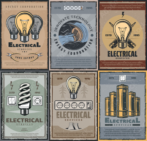 Energy production, lamps and electrical services