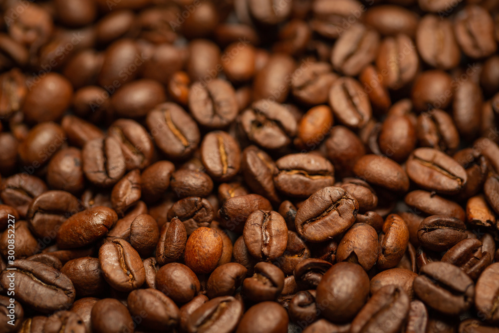 Coffee beans from above Coffee beans from above