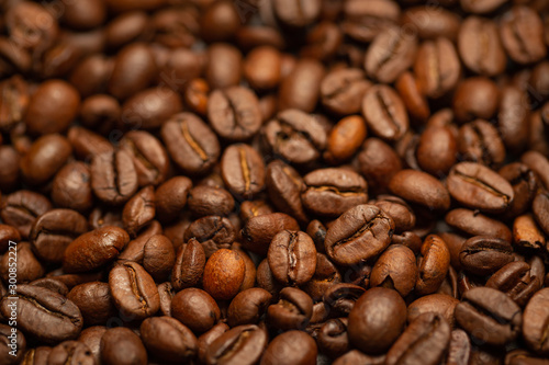 Coffee beans from above