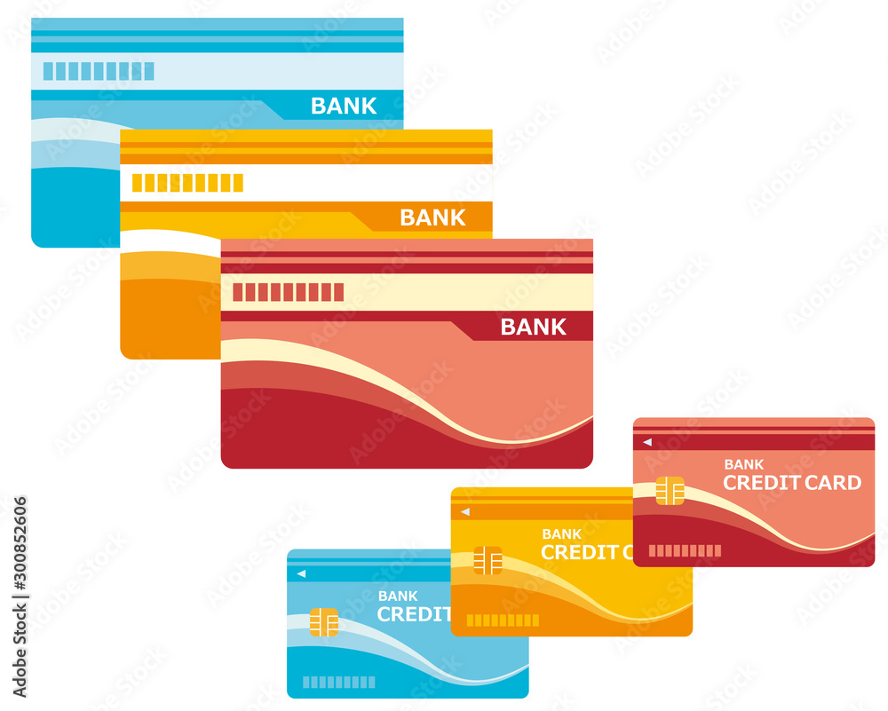 キャッシュカード クレジットカード Card 銀行 通帳 アイコン Stock Vector Adobe Stock