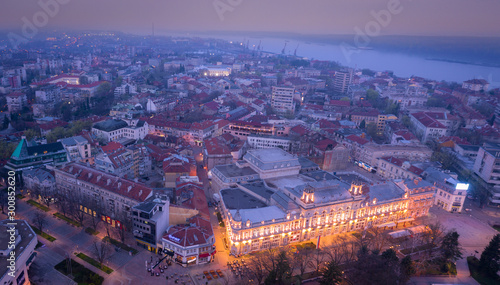 Aerial view of old city in Europe