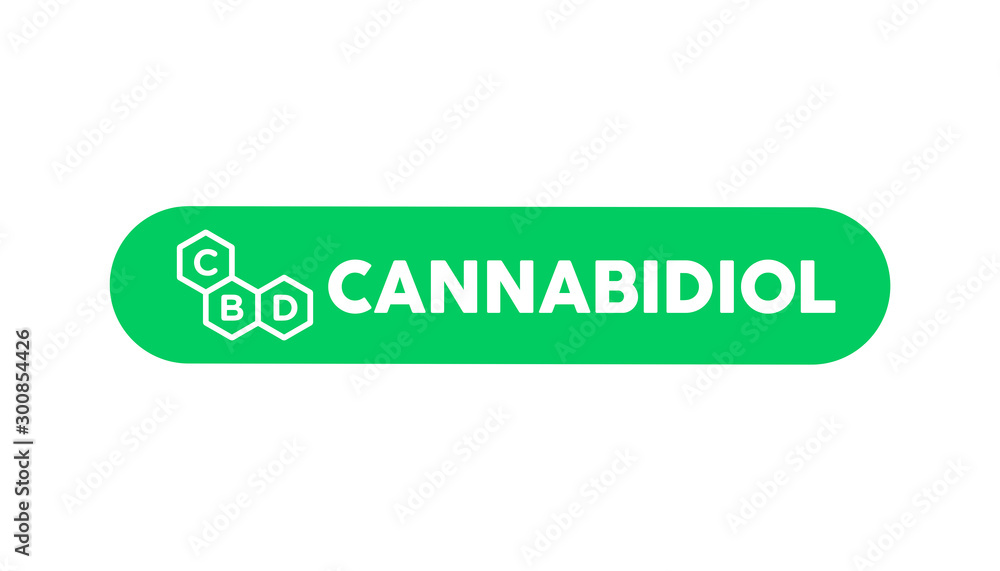 CBD Cannabidiol vector icon CBD Cannabidiol vector icon