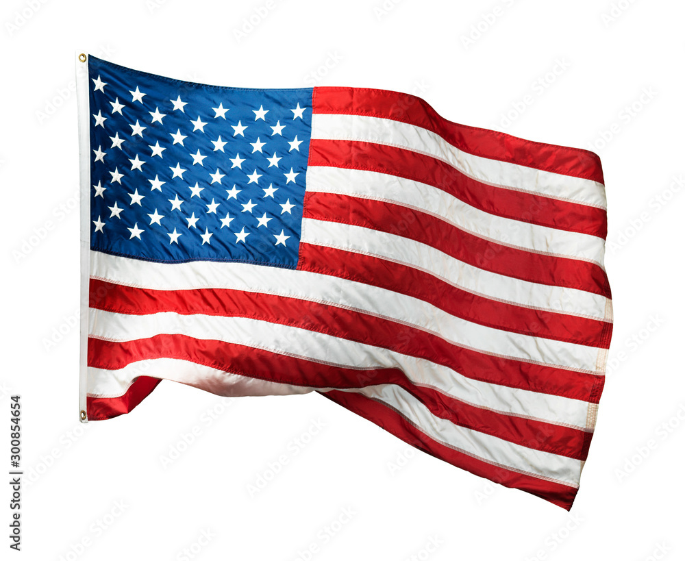 Fototapeta premium american flag isolated on white background