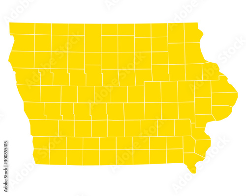 Karte von Iowa