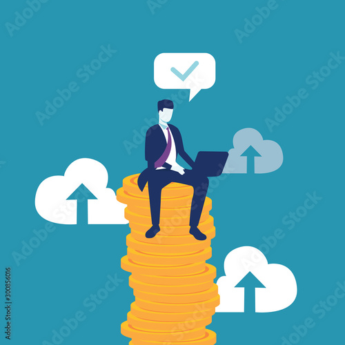  savings and growth, finance, throwing money aside, finance illustration