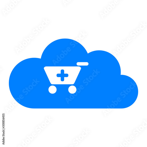 Warenkorb und Wolke