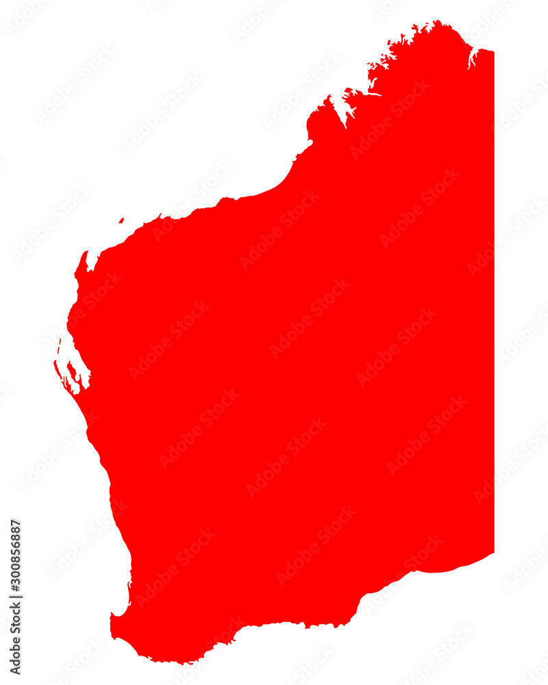 Fototapeta premium Karte von Western Australia