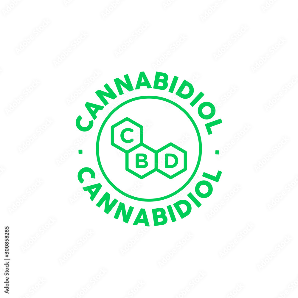 CBD cannabidiol vector icon CBD cannabidiol vector icon
