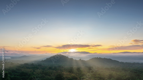 Aerial view, panoramic view of the morning scenery. © 24Novembers