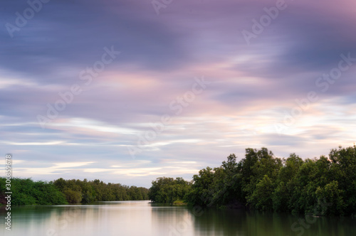 Beautiful evening sky over the lake © 24Novembers