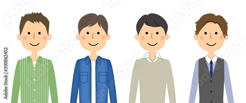男性達　若い男性