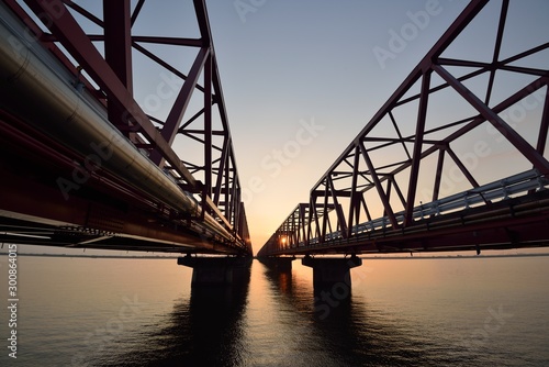 木曽川大橋からの日の出 © Kazuyoshi  Ozaki