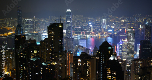 Wallpaper Mural  Hong Kong city at night Torontodigital.ca