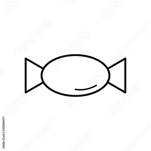 Candy  - black vector icon