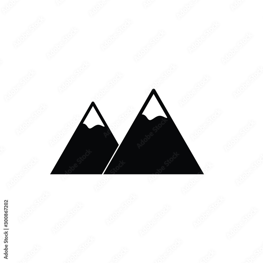 Mountain icon. black vector icon Mountain icon. black vector icon