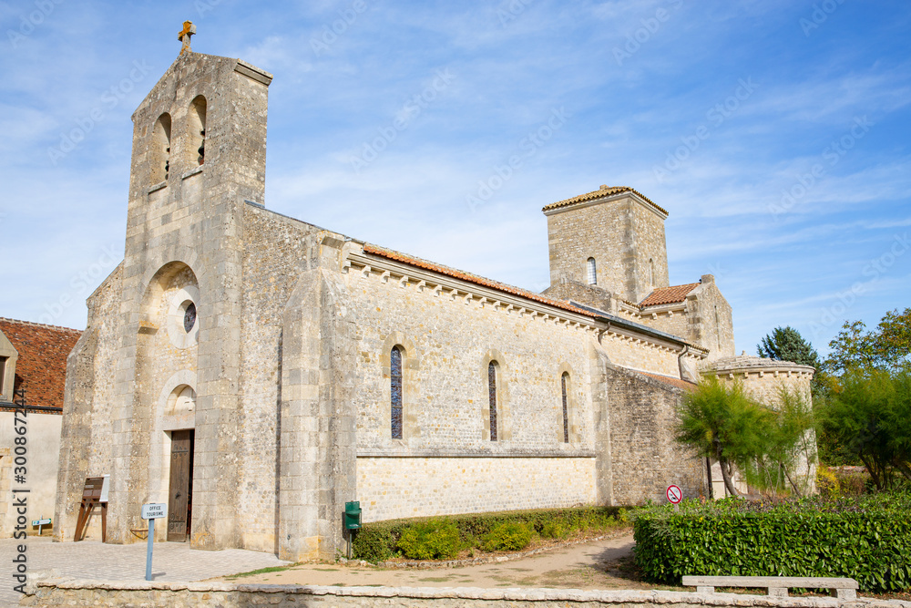 The historic church in Germigny-des-Prés, Centre-Val de Loire, France