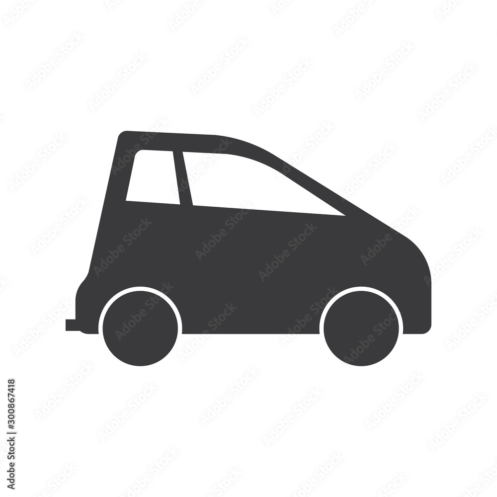 Simple style black icon of car