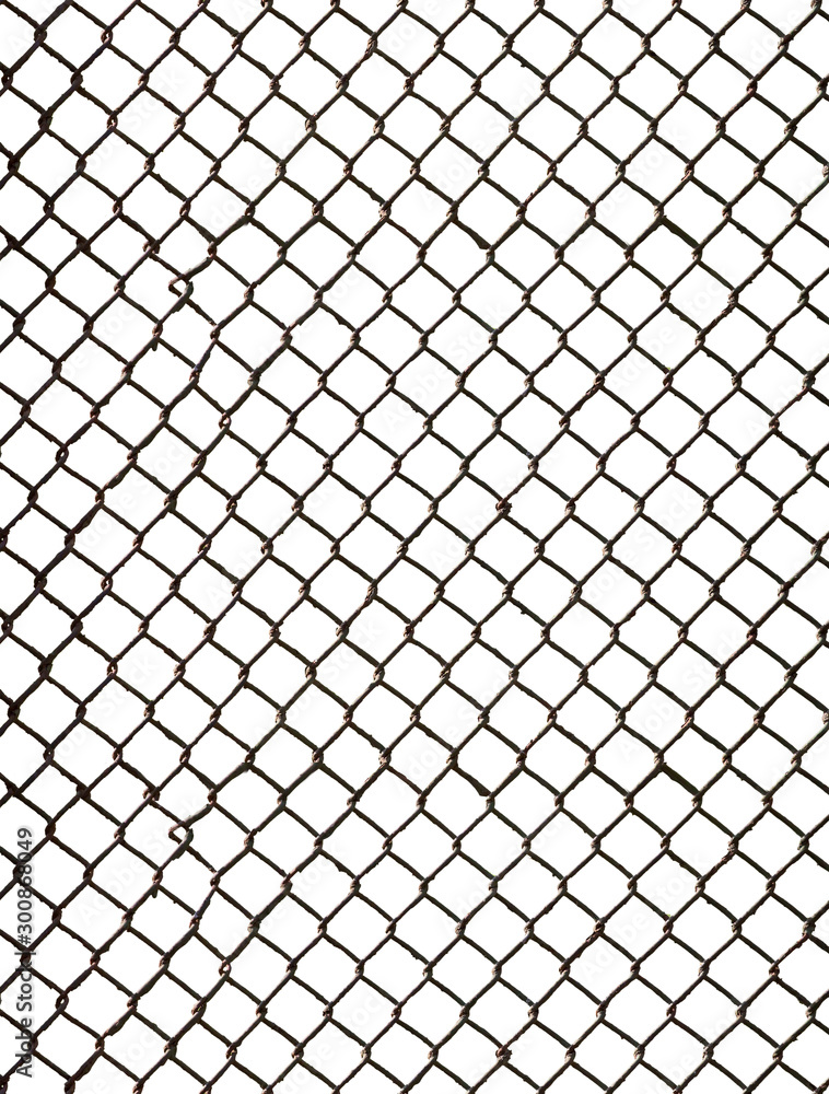 Fototapeta premium metal dark net isolated on white