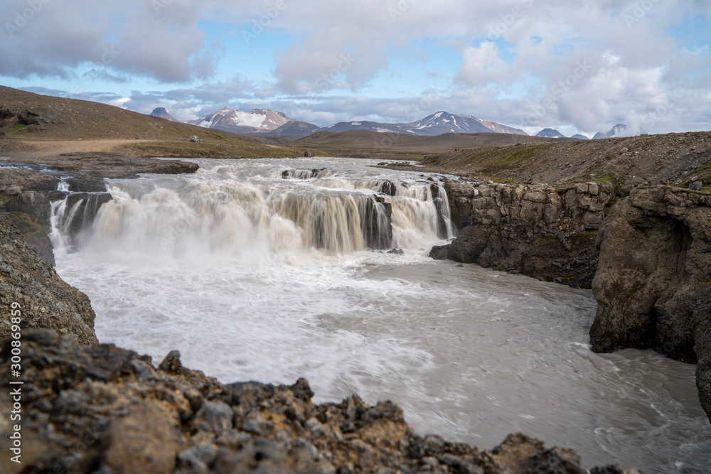 Gýgjarfoss waterfall, Kerlingarfjöll, Iceland Gýgjarfoss waterfall, Kerlingarfjöll, Iceland