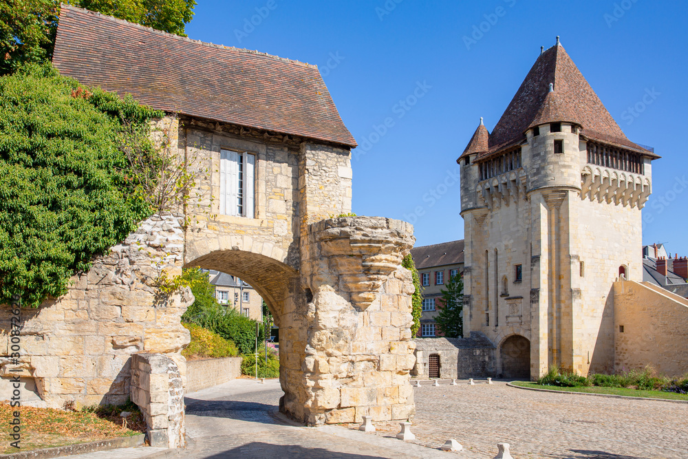 The medieval rampart and gates in Nevers, Burgundy, France
