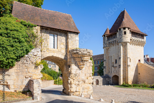 Fototapeta Naklejka Na Ścianę i Meble -  The medieval rampart and gates in Nevers, Burgundy, France