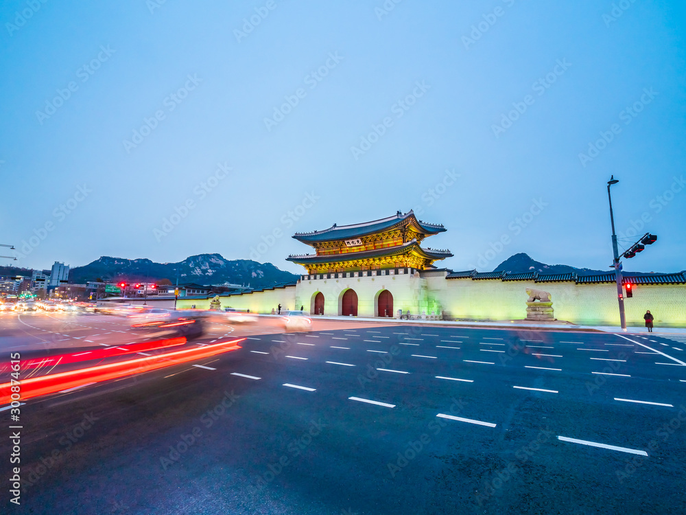 Beautiful architecture building of gyeongbokgung palace
