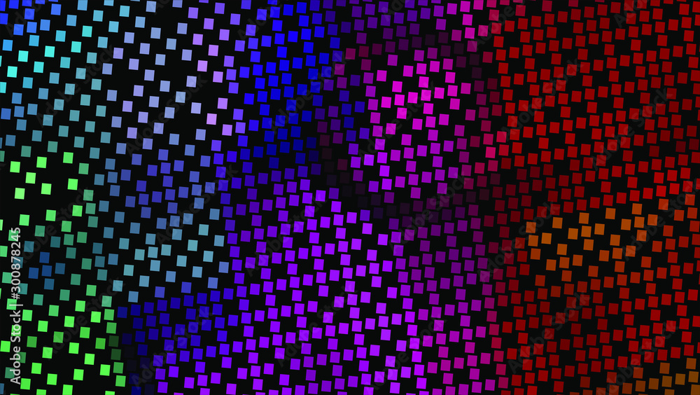 Geometric design. Halftone geometric design with a set of colorful abstract rhombuses. Multicolor, rainbow vector layout with lines, rectangles. Decorative design in an abstract style with rectangles.