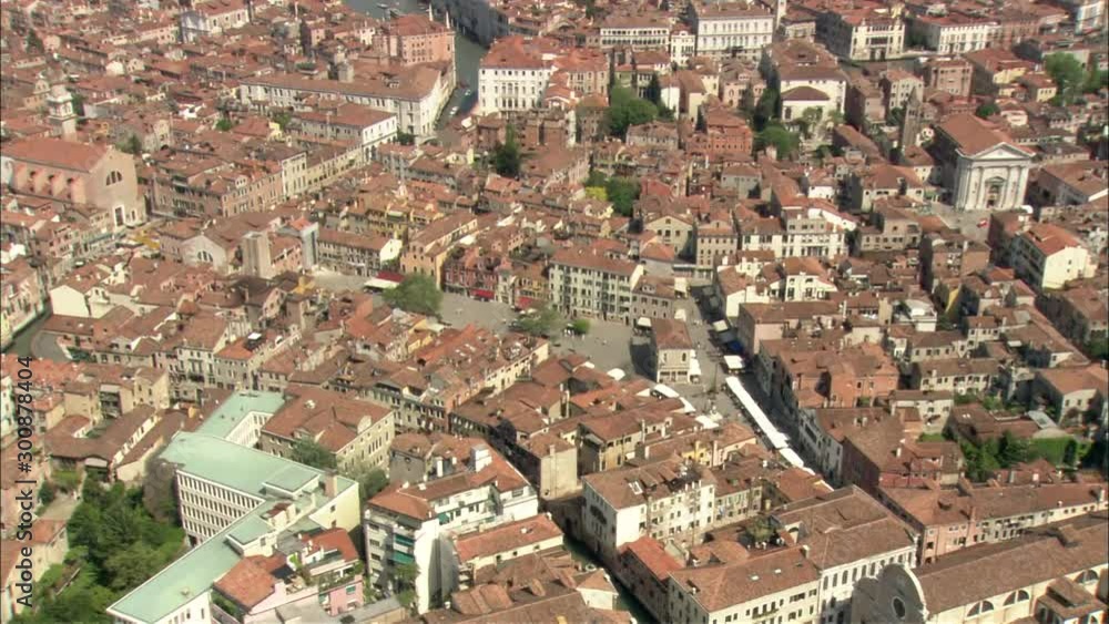 Ripresa aerea del Campo di Santa Margherita a Venezia Ripresa aerea del Campo di Santa Margherita a Venezia