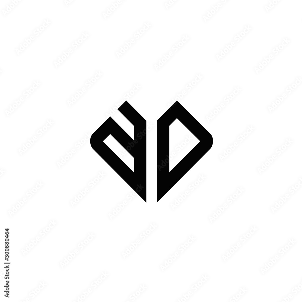 Letter AD logo icon design template elements