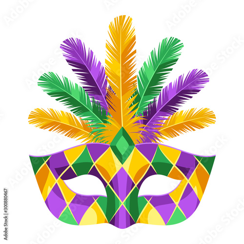 Tableau sur toile Mardi Gras carnival mask.