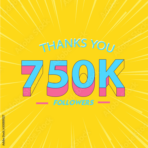 Thank you 7500 followers card template.