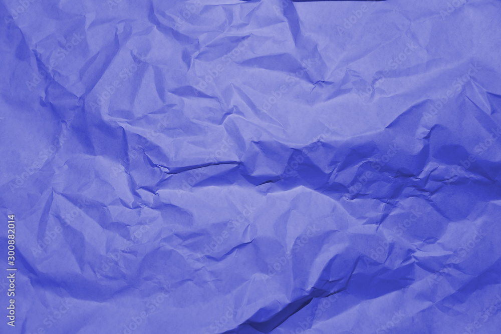 Obraz premium Blue crumpled paper texture background.