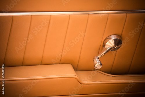 Window crank of vintage car